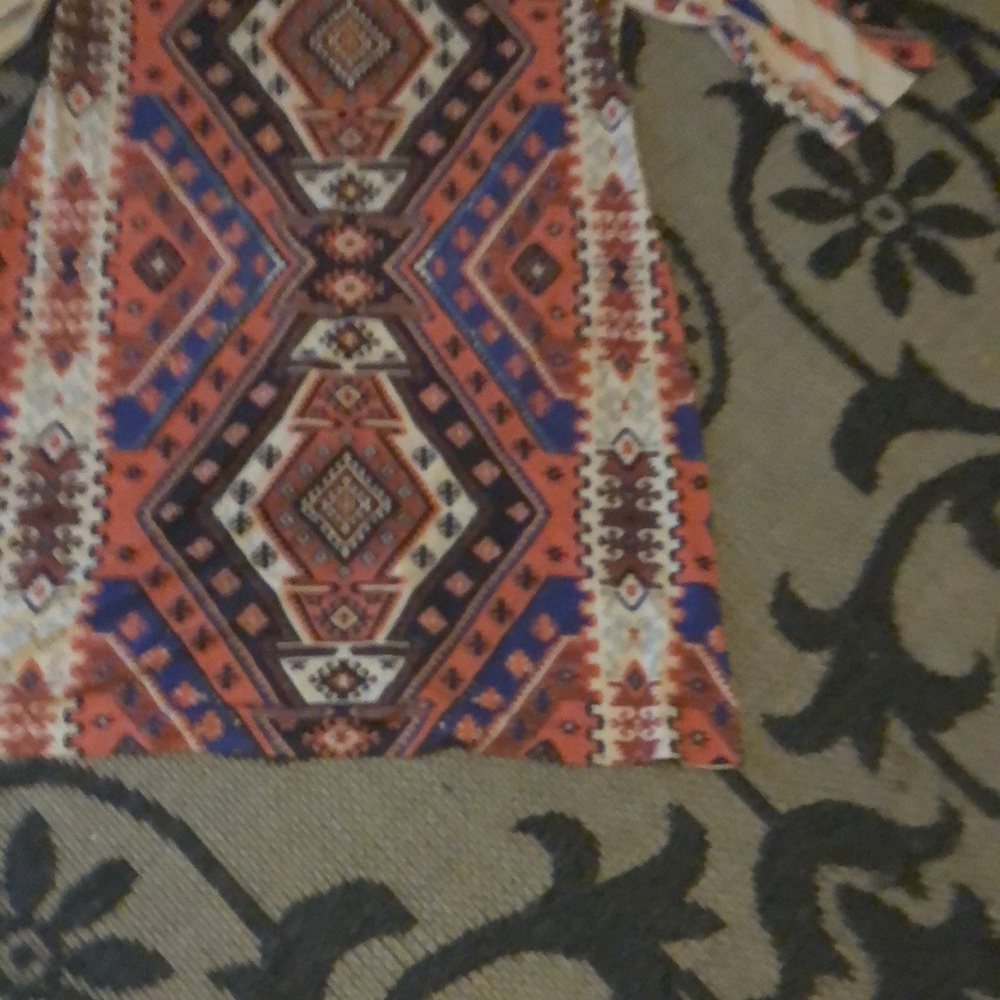 Tribal Print Long Sleeve Top